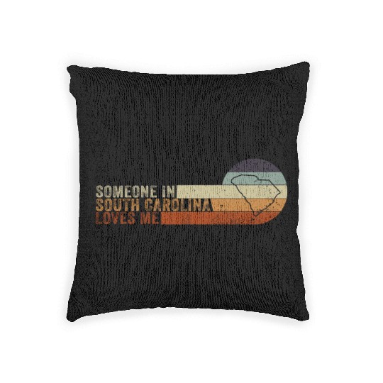 Someone In South Carolina Loves Me Woven Pillows