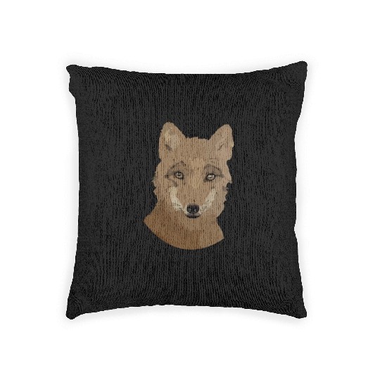 cute fox wilderness nature outdoor Woven Pillows