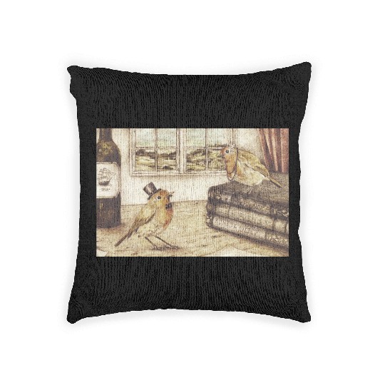 Robin Love Woven Pillows