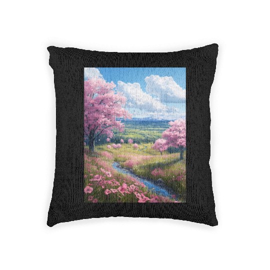 Cherry Blossom Woven Pillows