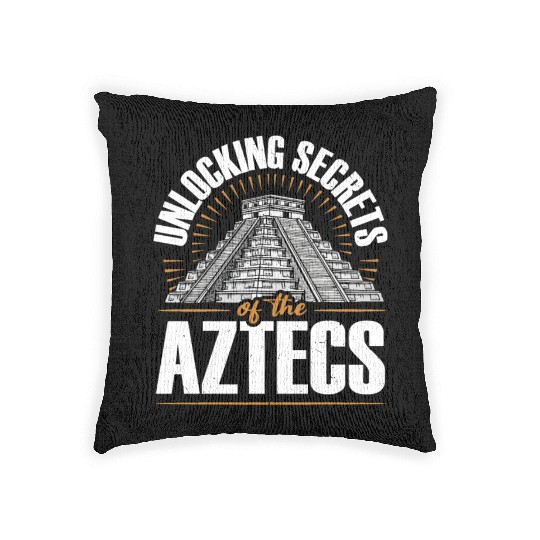 Aztec Pyramid Mayan Indigenous Mexican Aztec Woven Pillows