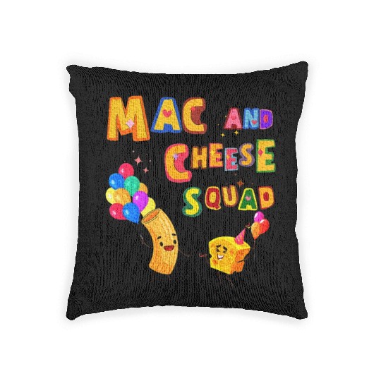 Macaroni And Cheese Mac Cheese Squad Lover Woven Pillows
