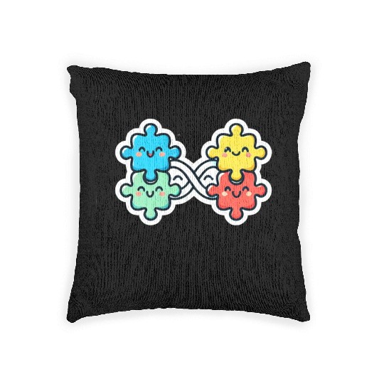 Neurodiversity is cute Woven Pillows
