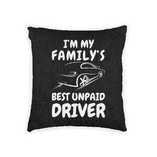 Car Guy Auto Racing Mechanic Saying Outfit Woven Pillows