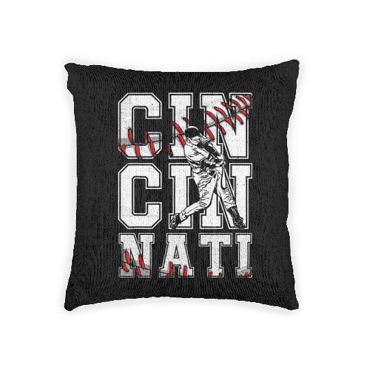 Cincinnati Baseball Lover Met At Game Day Woven Pillows