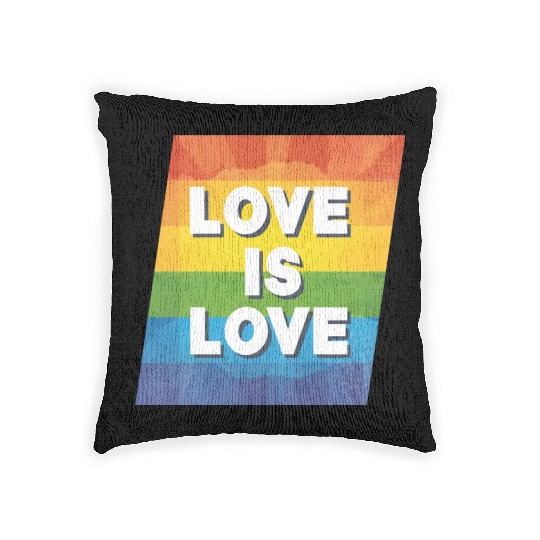 LGBTQ Love is Love Woven Pillows
