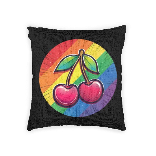 LGBTQ Cherry Woven Pillows