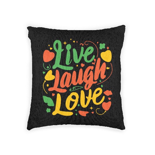 live laugh love Woven Pillows