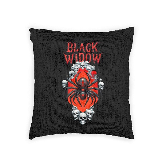 BLACK WIDOW Woven Pillows