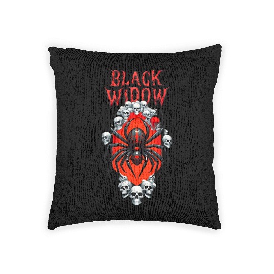 BLACK WIDOW Woven Pillows