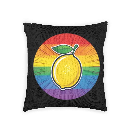 LGBTQ Lemon Woven Pillows