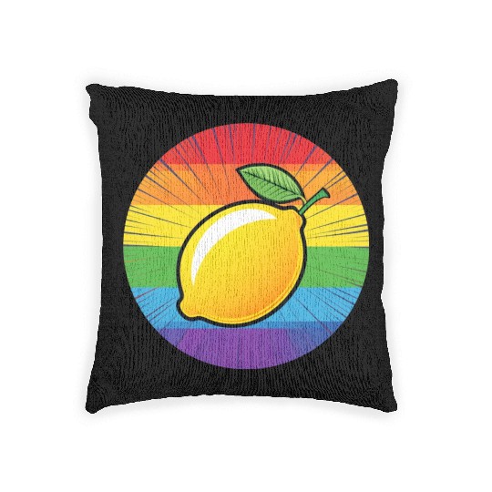 LGBTQ Lemon Woven Pillows