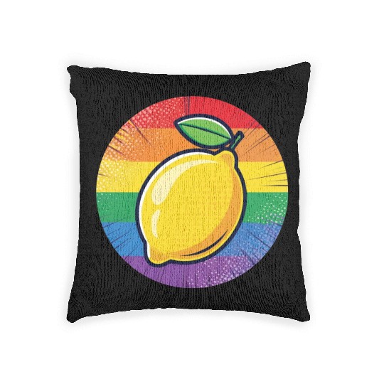 LGBTQ Lemon Woven Pillows