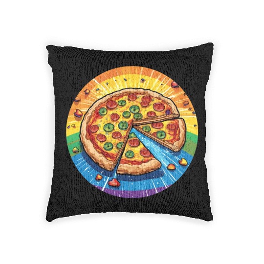 LGBTQ Pizza Woven Pillows