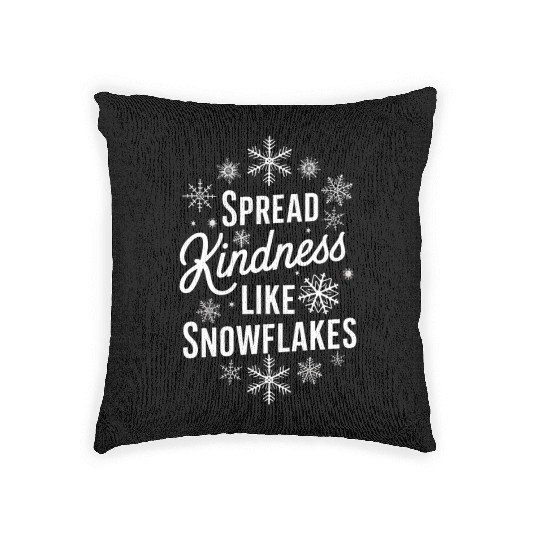 Xmas Spread Kindness Like Snowflakes Christmas Woven Pillows