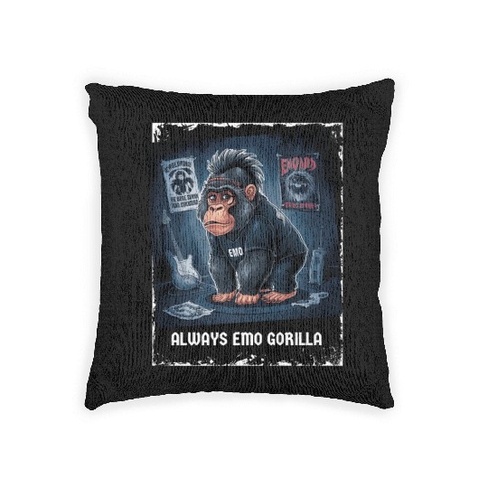 Always emo gorilla admirers Premium Woven Pillows