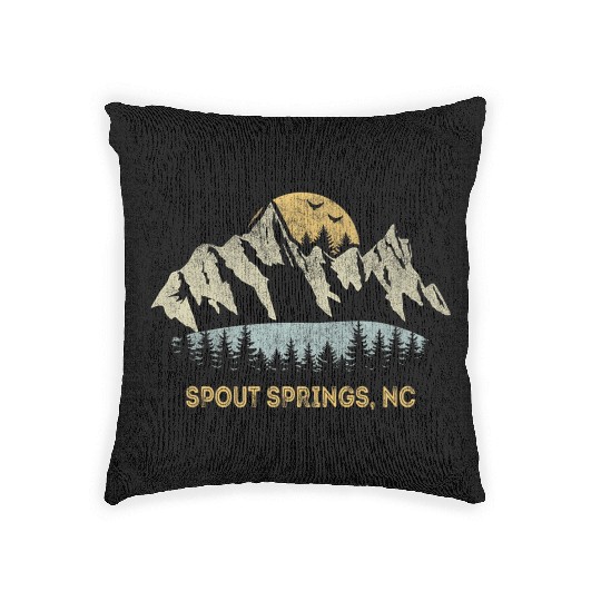 Spout Springs North Carolina Mountain Woven Pillows