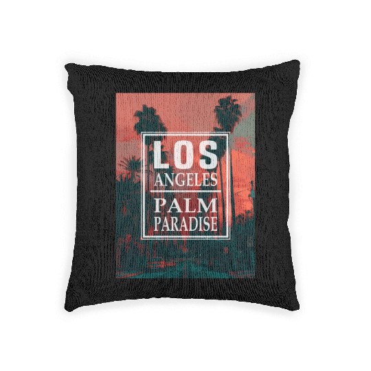 Los Angeles Palm Paradise Woven Pillows