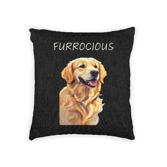 Furrocious Golden Retriever Woven Pillows