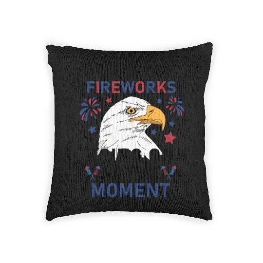 Funny 4Th Of July 2025 A Lot of Fireworks Going on Woven Pillows