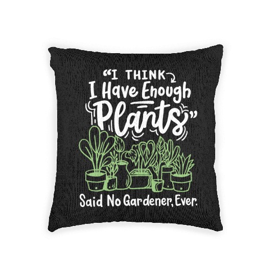 Gardening Plants Gardener Woven Pillows