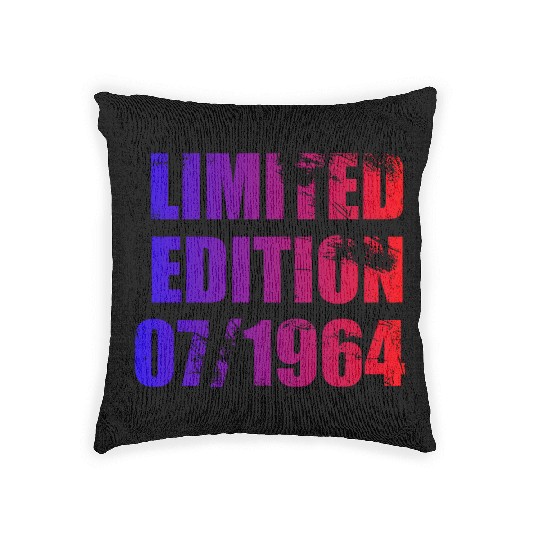 60th birthday Limited Edition 07/1964 Woven Pillows
