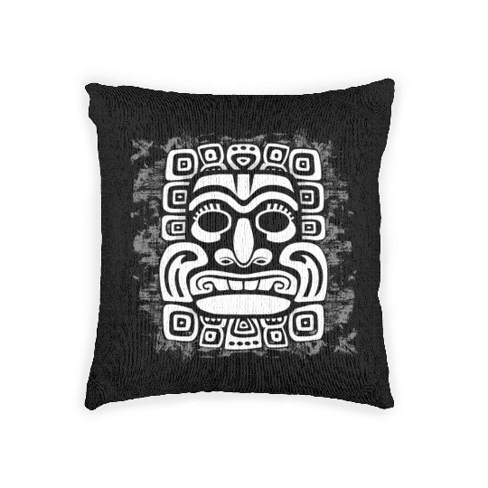 Maya God Mayan Mythology Kauil Mask Woven Pillows