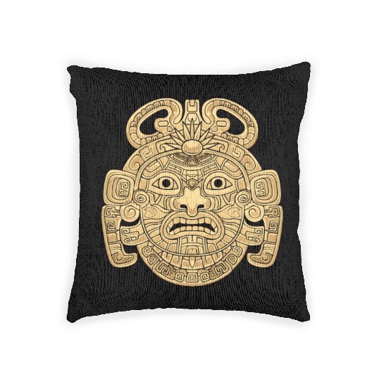 Maya God Mayan Mythology Ancient God K'inich Ahau Woven Pillows