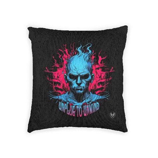 Unplug to Unwind, Fantom003.top Woven Pillows
