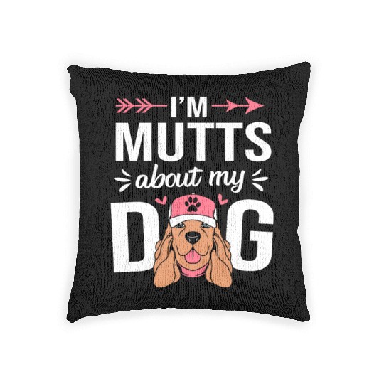Funny Dog Lover Cocker Spaniel Mom Dog Mom Woven Pillows