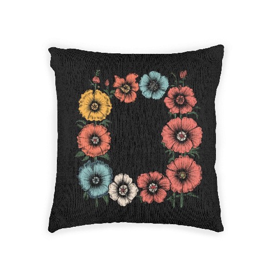 I Will Give You Rest - Christian Floral Design Woven Pillows