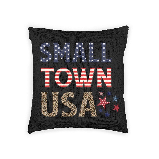 SMALL TOWN USA Woven Pillows