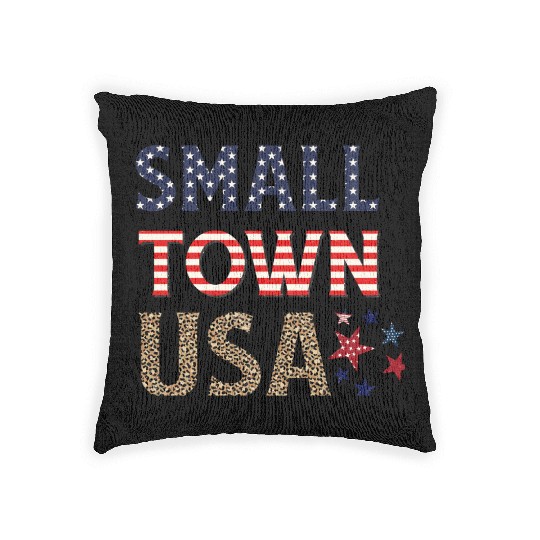 SMALL TOWN USA Woven Pillows