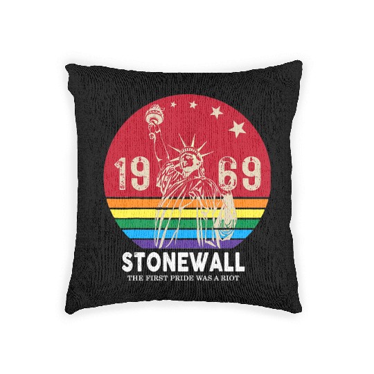 The First Pride Was A Riot 1969 Stonewall LGBTQ Woven Pillows