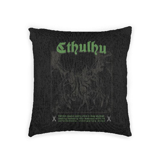 Tarot Card - Cthulhu Cult Lovecraft Necronomicon Woven Pillows