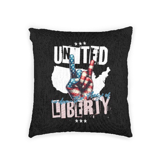 UNITED UNDER THE FLAG OF LIBERTY Woven Pillows