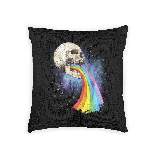 Goth Rock Satan Unicorn Festivals Death Metal Woven Pillows