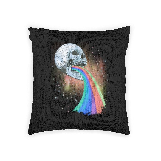 Goth Rock Satan Unicorn Festivals Death Metal Woven Pillows