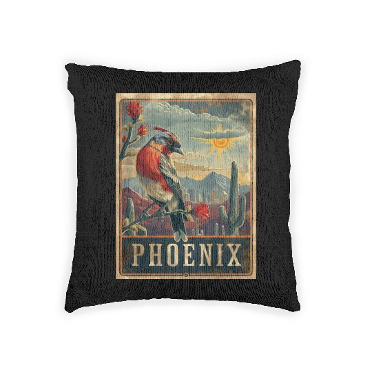 Retro Phoenix Arizonna Woven Pillows
