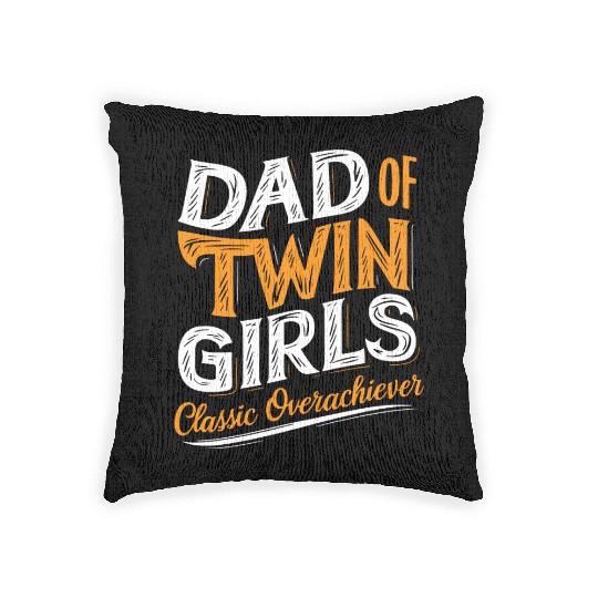 Dad of Twins Woven Pillows Funny Twin Dad Father's Day