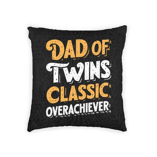 Dad of Twins Woven Pillows Funny Twin Dad Father's Day