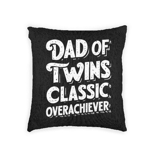 Dad of Twins Woven Pillows Funny Twin Dad Father's Day