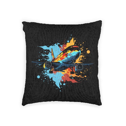 Aircraft Graffiti Woven Pillows