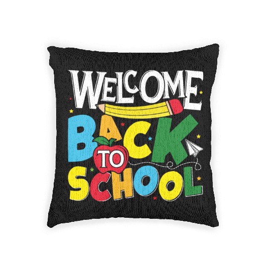 Welcome Back to school funny teacher gift Woven Pillows