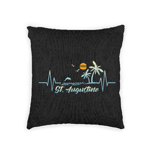 Augustine Florida Souvenir Spring Break Woven Pillows