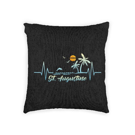Augustine Florida Souvenir Spring Break Woven Pillows