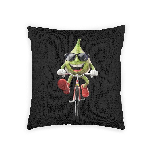 Fig Cycling On Bike Realistic Woven Pillows