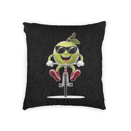 Guava Cycling On Bike Realistic Woven Pillows