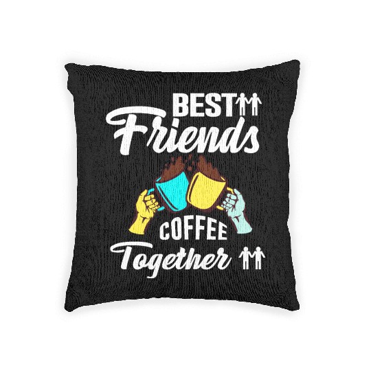 Best Friend Coffee Together - Friendship Day Woven Pillows