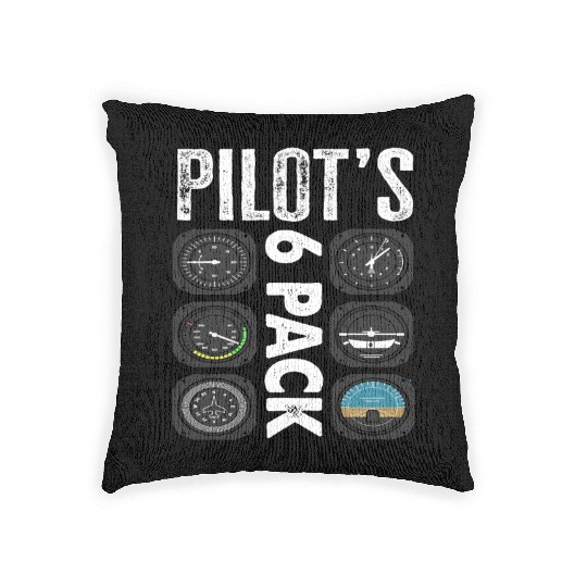 Pilots 6 Pack Funny Pilot Woven Pillows